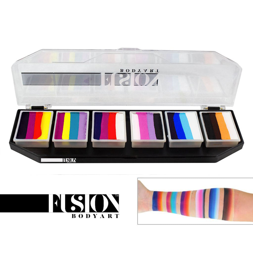 Fusion Body Art Spectrum Palette - Rainbow Splash (6 Cakes/10 gm)