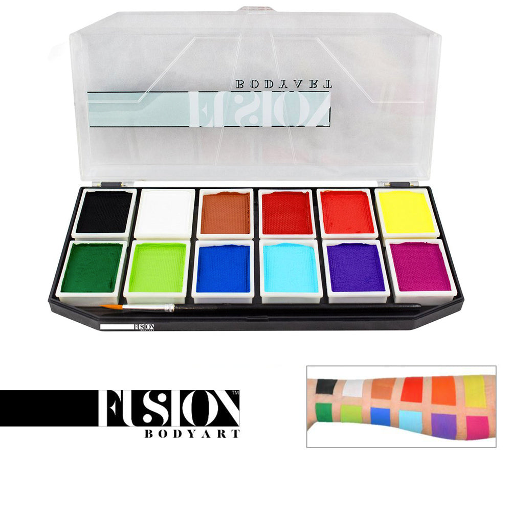 Fusion Body Art Sampler Palette (12 Colors/7 gm)