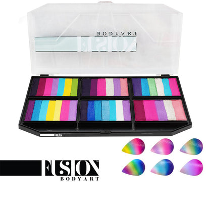 Fusion Body Art & FX  Spectrum Palette - Leanne's Happy Pixie Petal Palette (6 Cakes/25 gm)