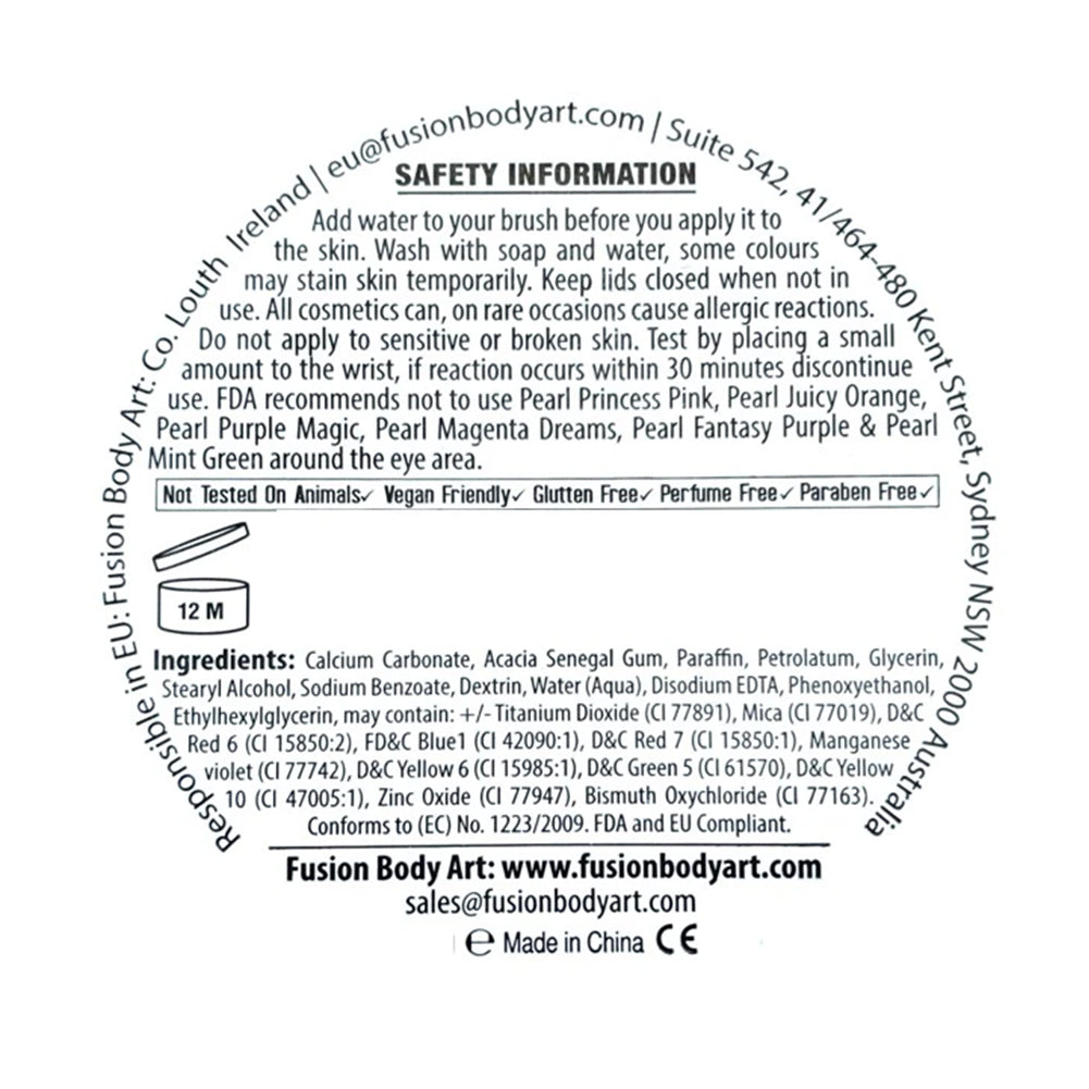 Fusion Body Art Face & Body Paint - Pro Paraffin White (32 gm)