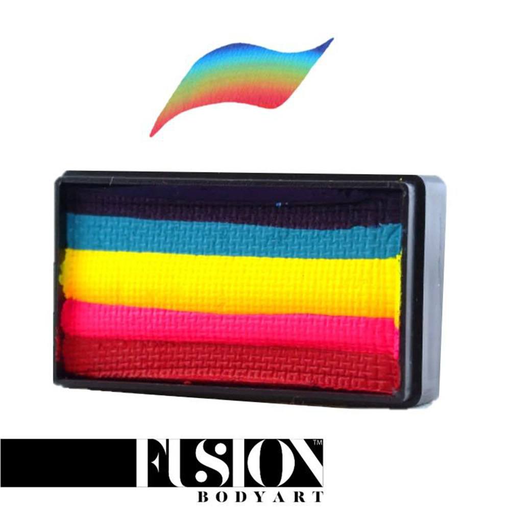 Fusion Body Art One Stroke Split Cake - Leanne's Neon Rainbow (30 gm)