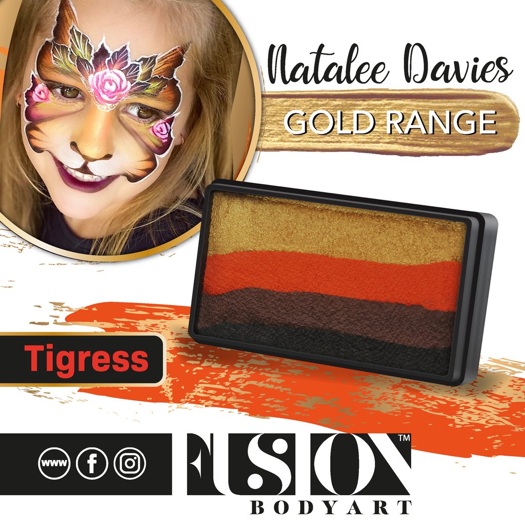 Fusion Body Art Split Cake - Natalee Davies Gold Range - Tigress (30 gm)