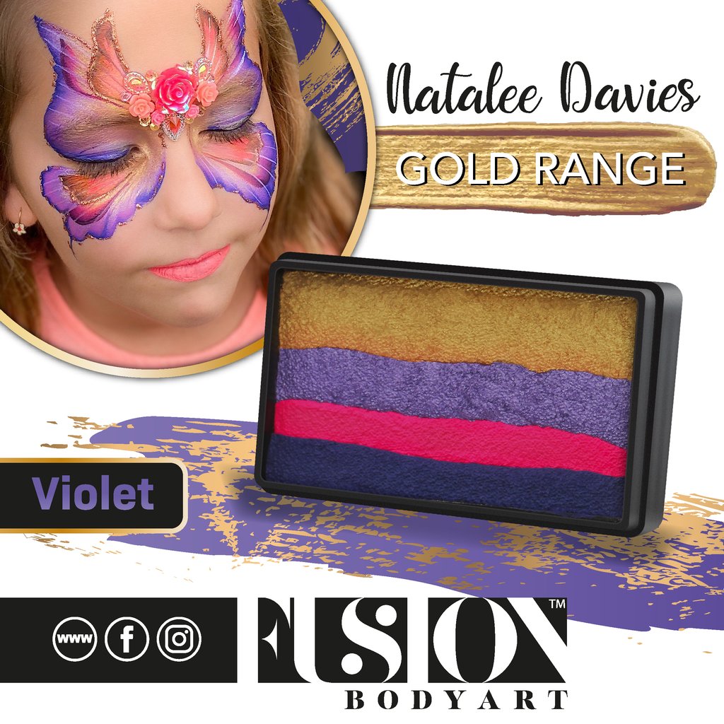 Fusion Body Art Split Cake - Natalee Davies Gold Range - Violet (30 gm)