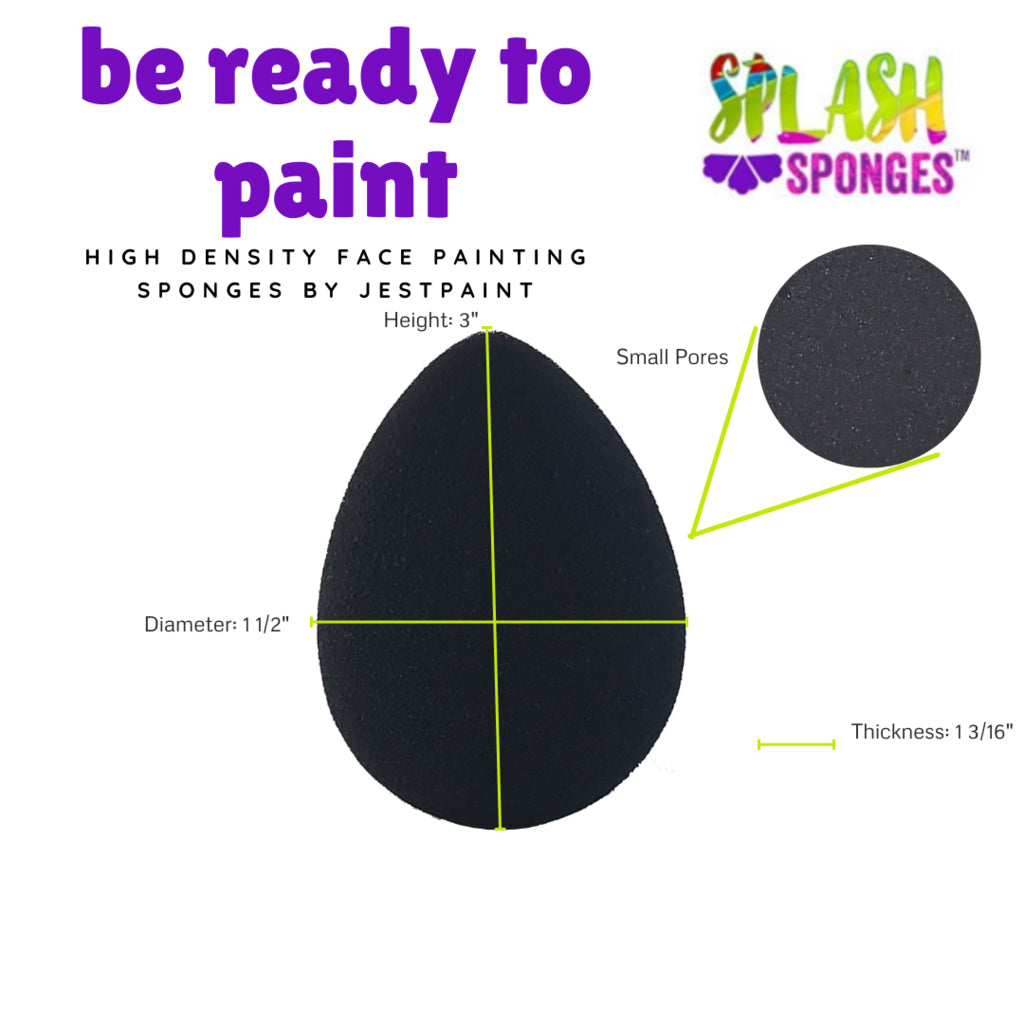 Jest Paint Splash High Density Droplet Face Painting Sponges (6/pack)