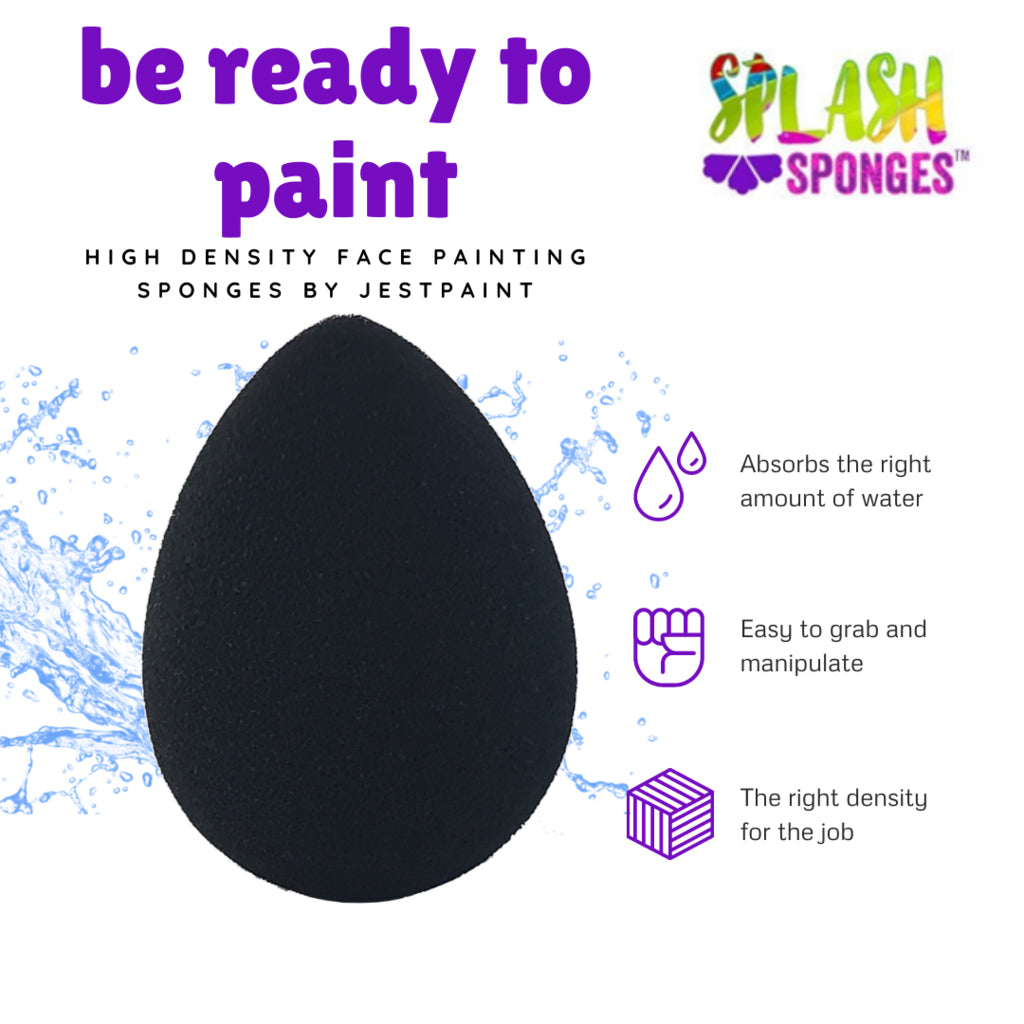 Jest Paint Splash High Density Droplet Face Painting Sponges (6/pack)