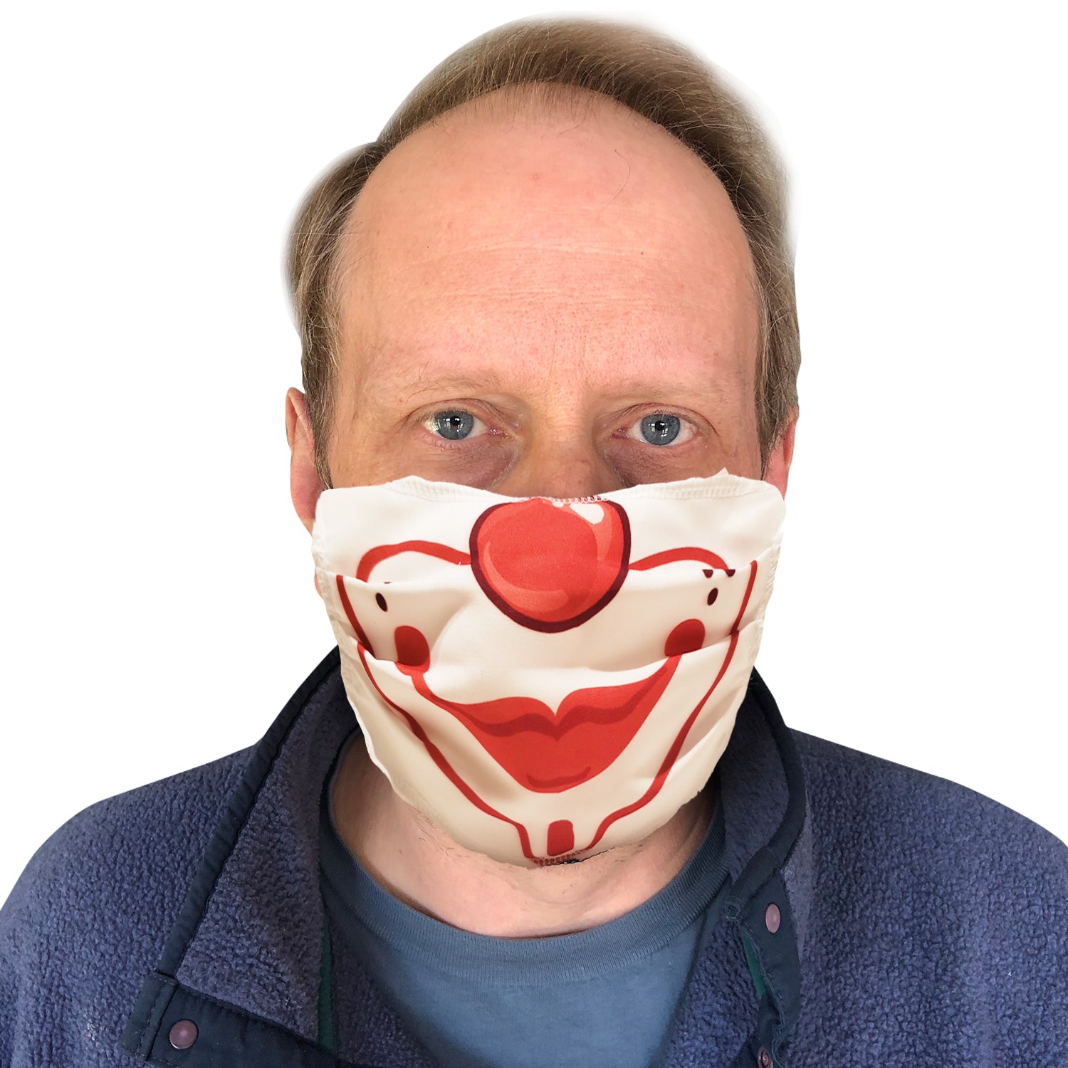 Clown Mask Covering - Smile, 2-ply Reusable Face Mask