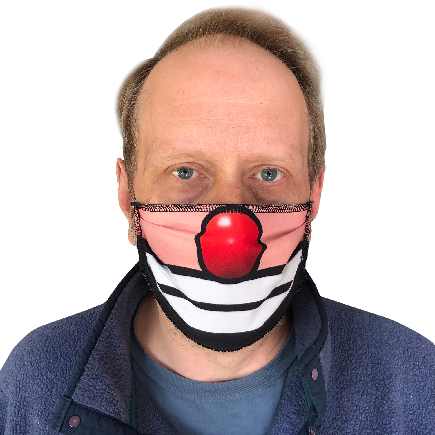 Clown Mask Covering - Hobo, 2-ply Reusable Face Mask