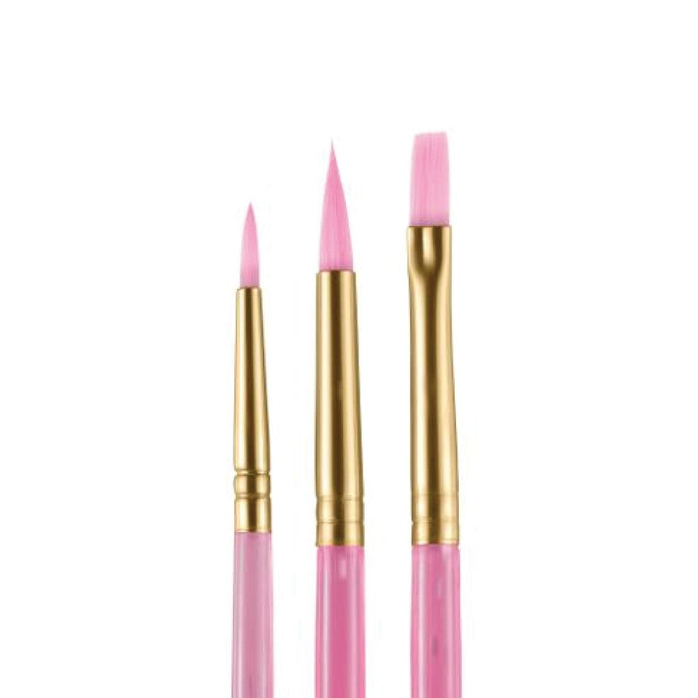 Snazaroo Starter Brush Set - Pink (Set of 3)