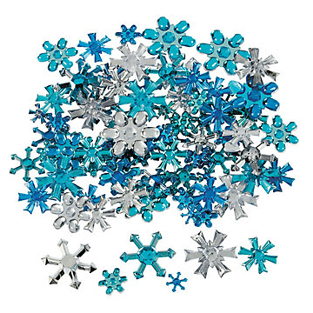Plastic Blings - Snowflakes, Assorted (approx. 30/pack)