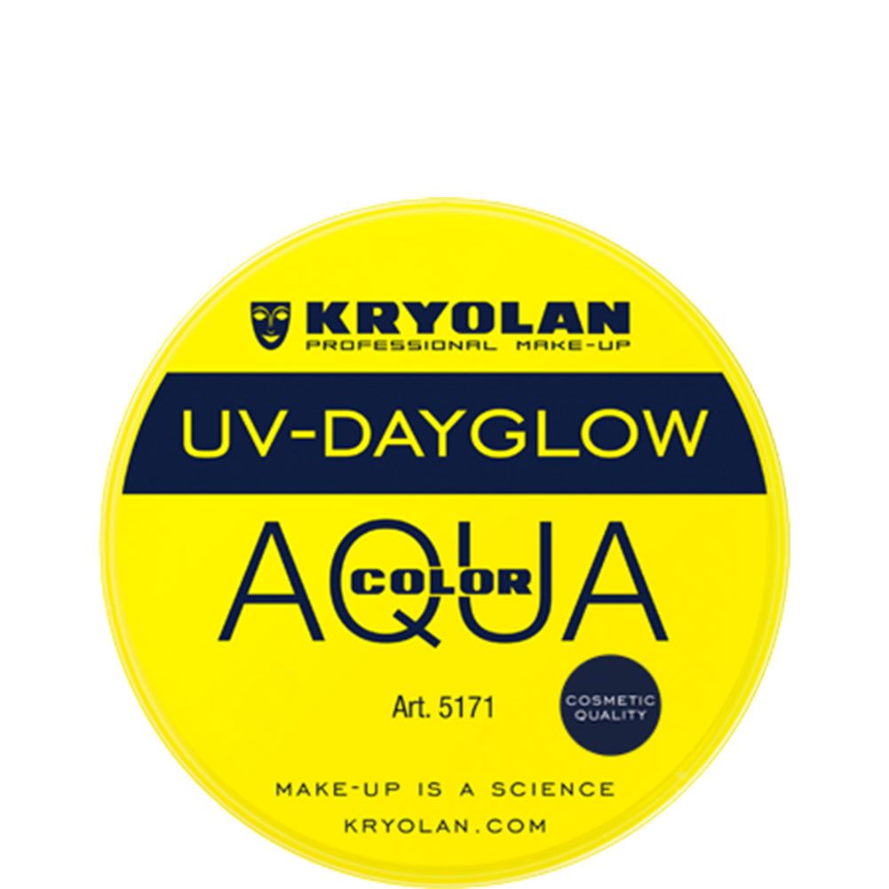 Kryolan Aquacolor Yellow UV Dayglow Cosmetic Grade (8 ml)