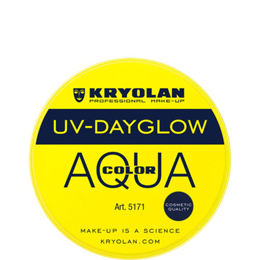 Kryolan Aquacolor Yellow UV Dayglow Cosmetic Grade (8 ml)