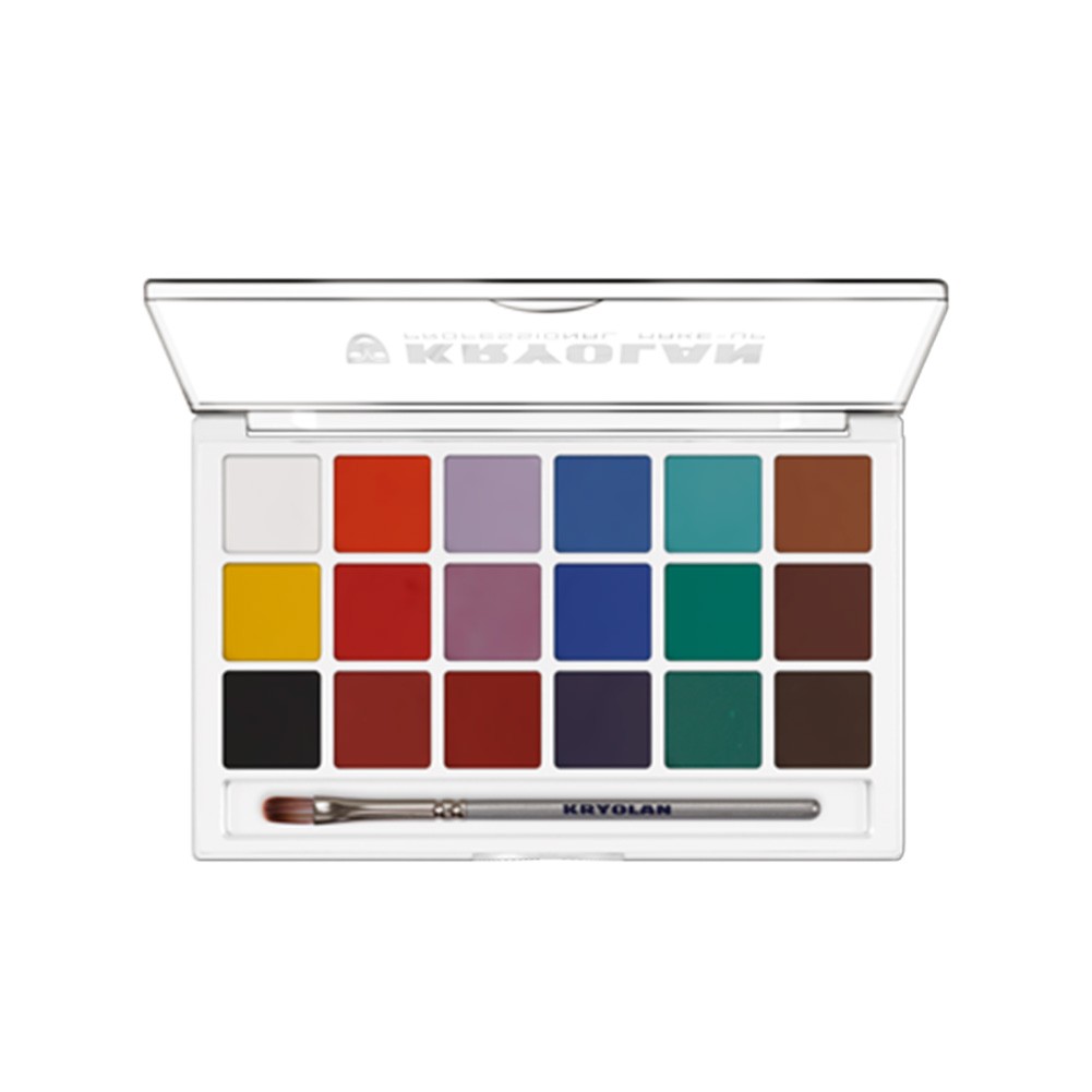 Kryolan Aquacolor Face Paint Palettes (18 Colors)