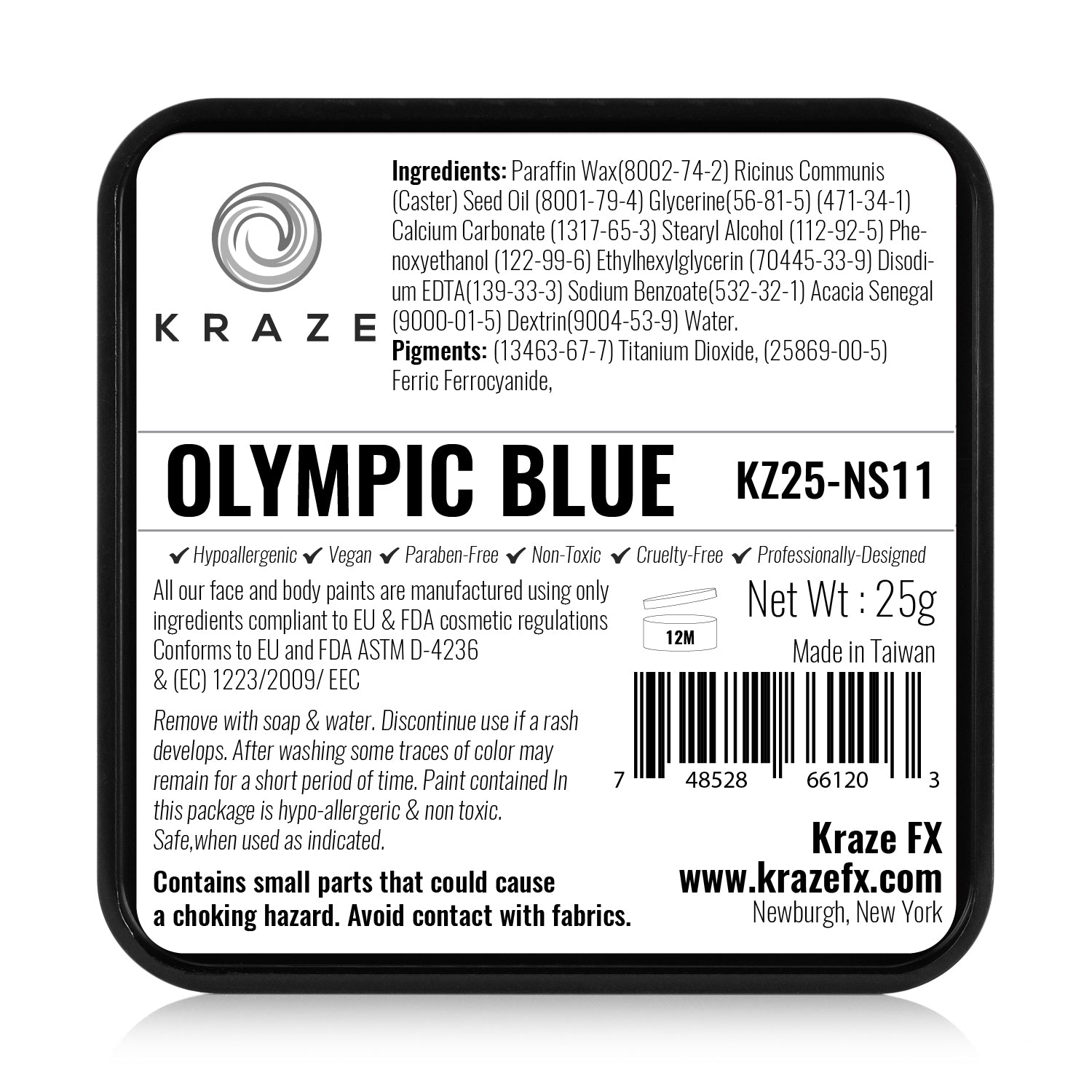 Kraze FX Face & Body Paint - Olympic Blue - Non Staining (25 gm)