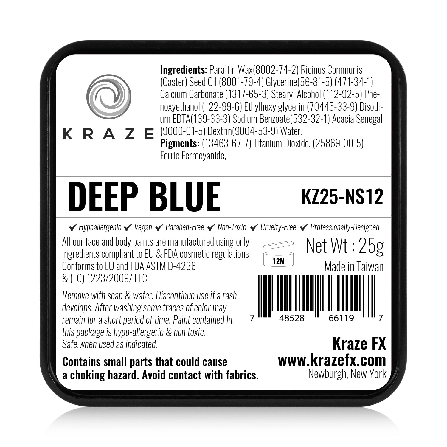 Kraze FX Face & Body Paint - Deep Blue - Non Staining (25 gm)