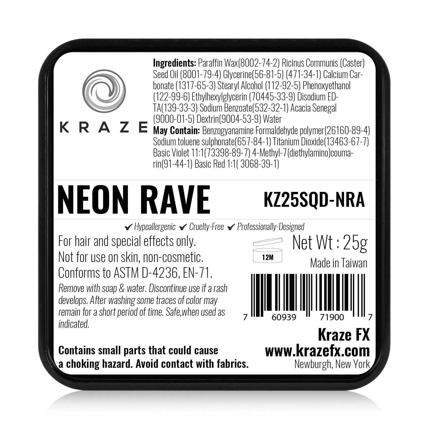 Kraze FX Domed Neon Square Split Cake - Neon Rave (25 gm)