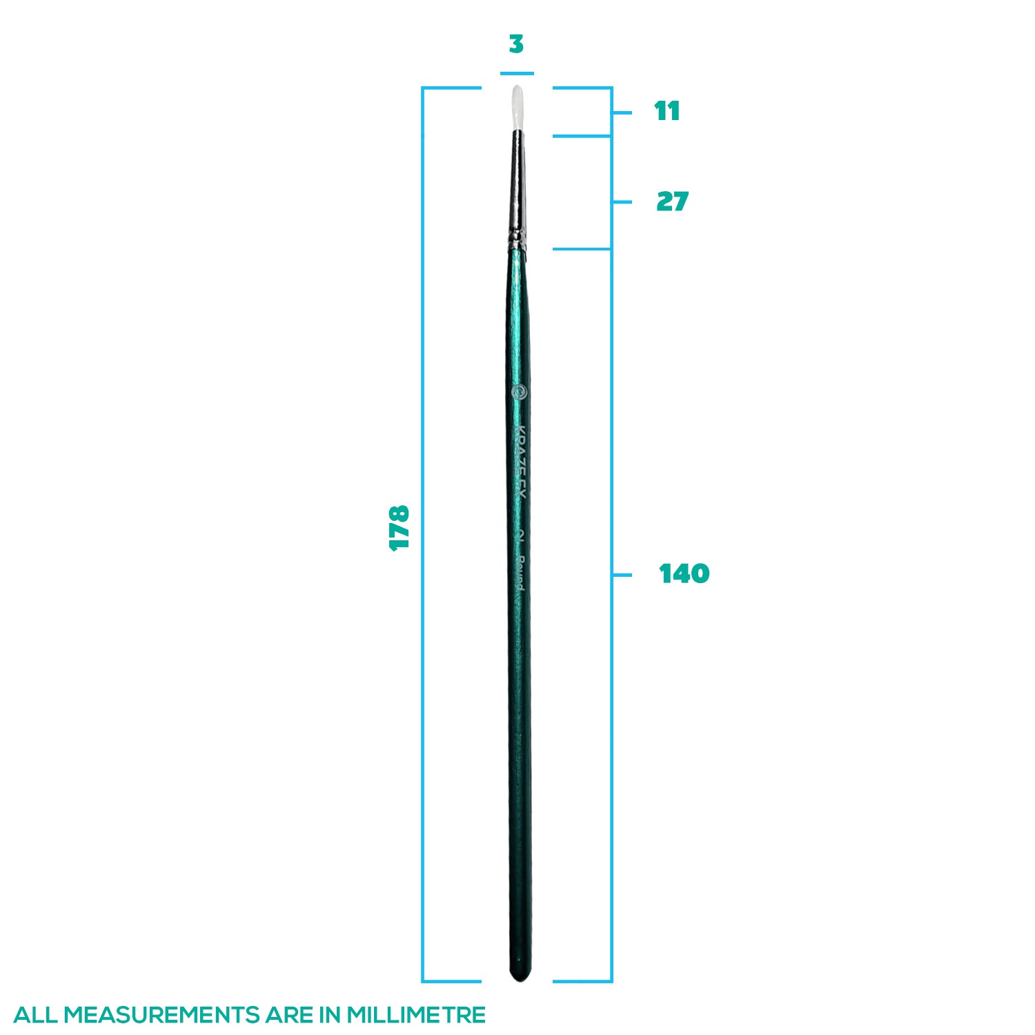 Kraze Face Painting Brush, Round #2