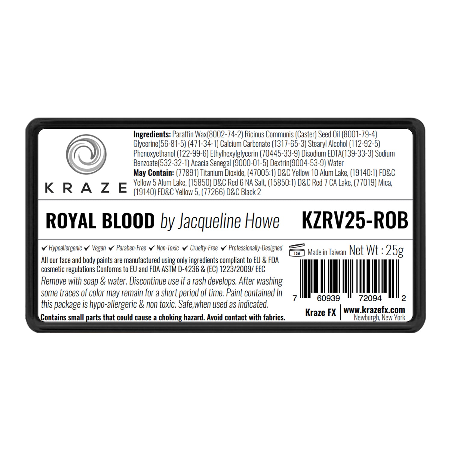 Kraze FX Dome Stroke - Jacqueline Howe Bold and Brilliant Collection - Royal Blood (25 gm)