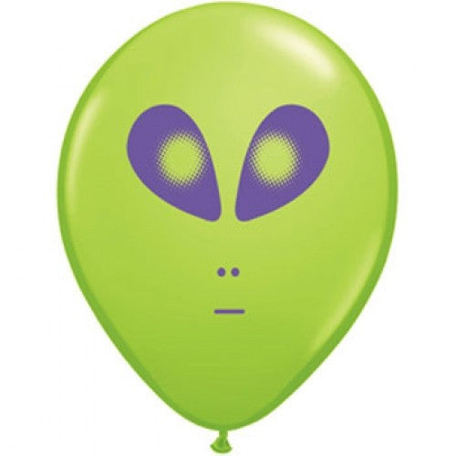 Qualatex 5" Round Alien Balloons - Green (100/bag)