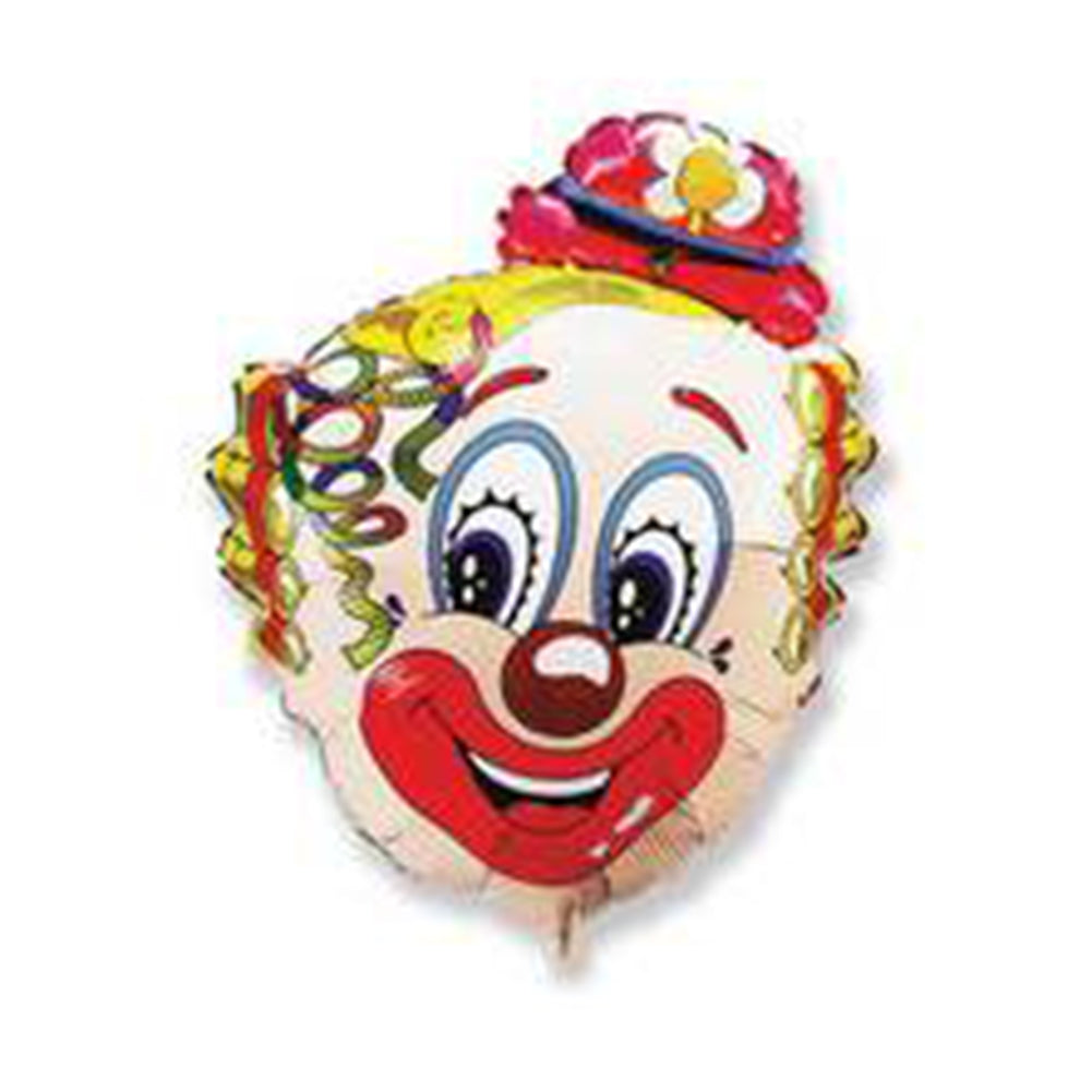 Mylar Helium Balloon - Curly Clown (30")
