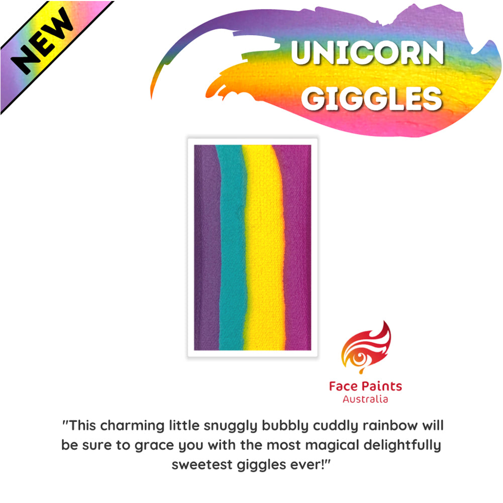 Face Paint Australia Brush Combo Split Cake - Unicorn Giggles (28 gm)