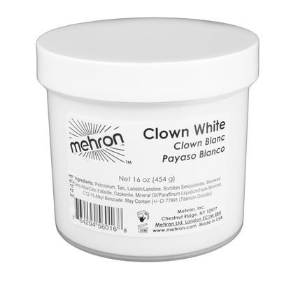 Mehron Clown White Makeup (16 oz)