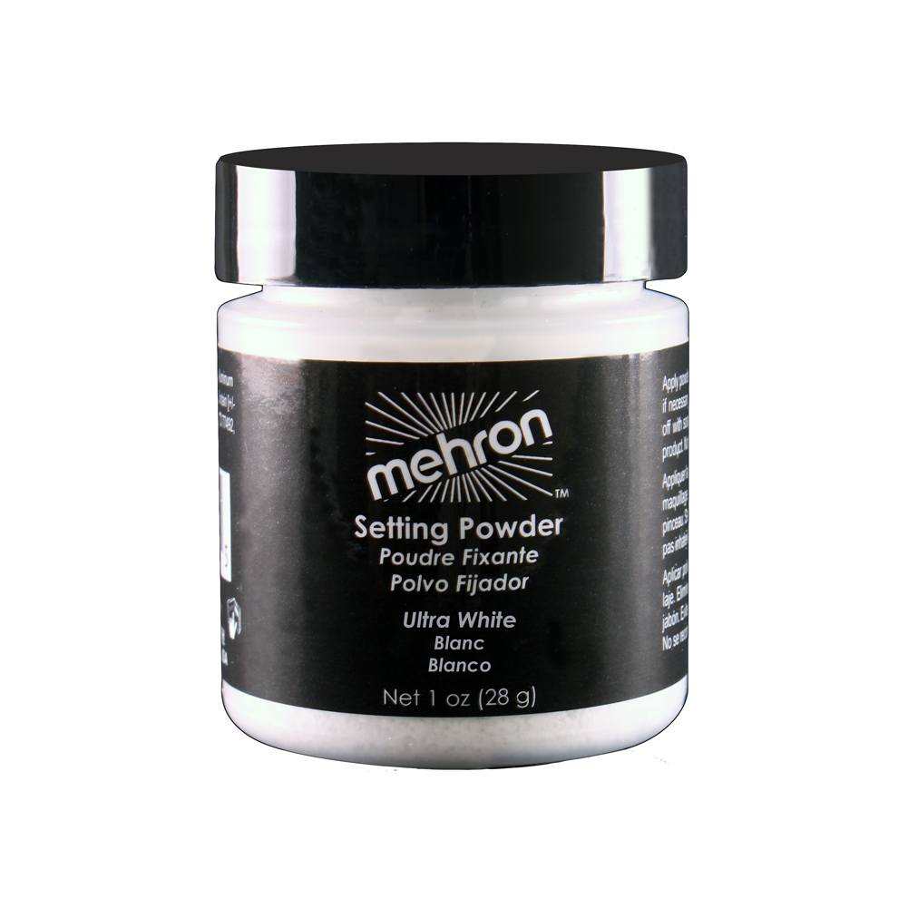 Mehron Ultrafine Setting Powder - Ultra White (1 oz)
