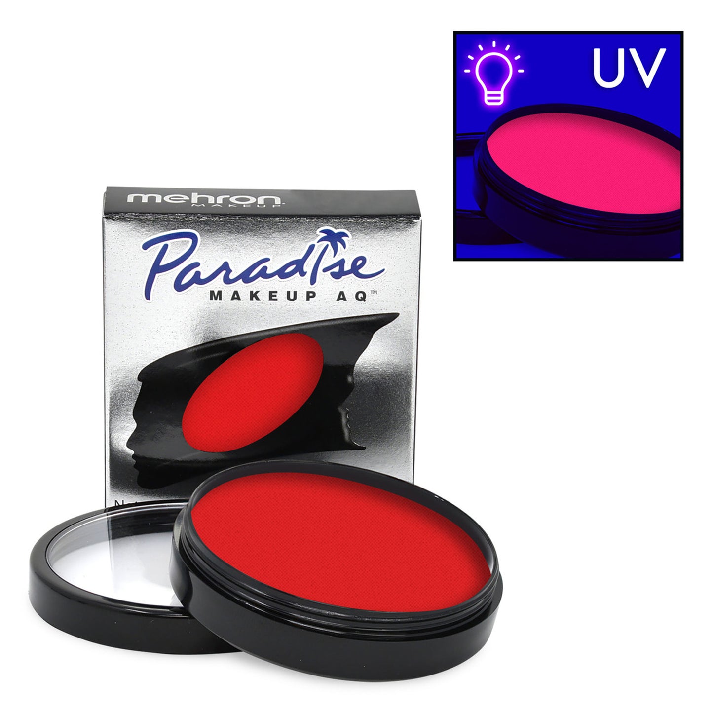 Mehron Paradise Face Paints - Vulcan (Neon Red), 1.4 oz