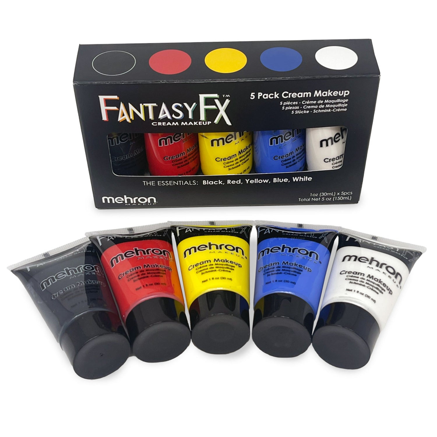 Mehron Fantasy FX 5 Pack Essential Set Face Paint Tubes: