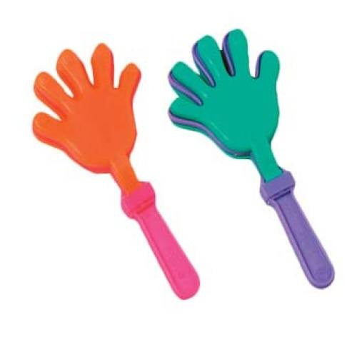 Clapping Hands Clackers - 4", Assorted Colors (12/pack)