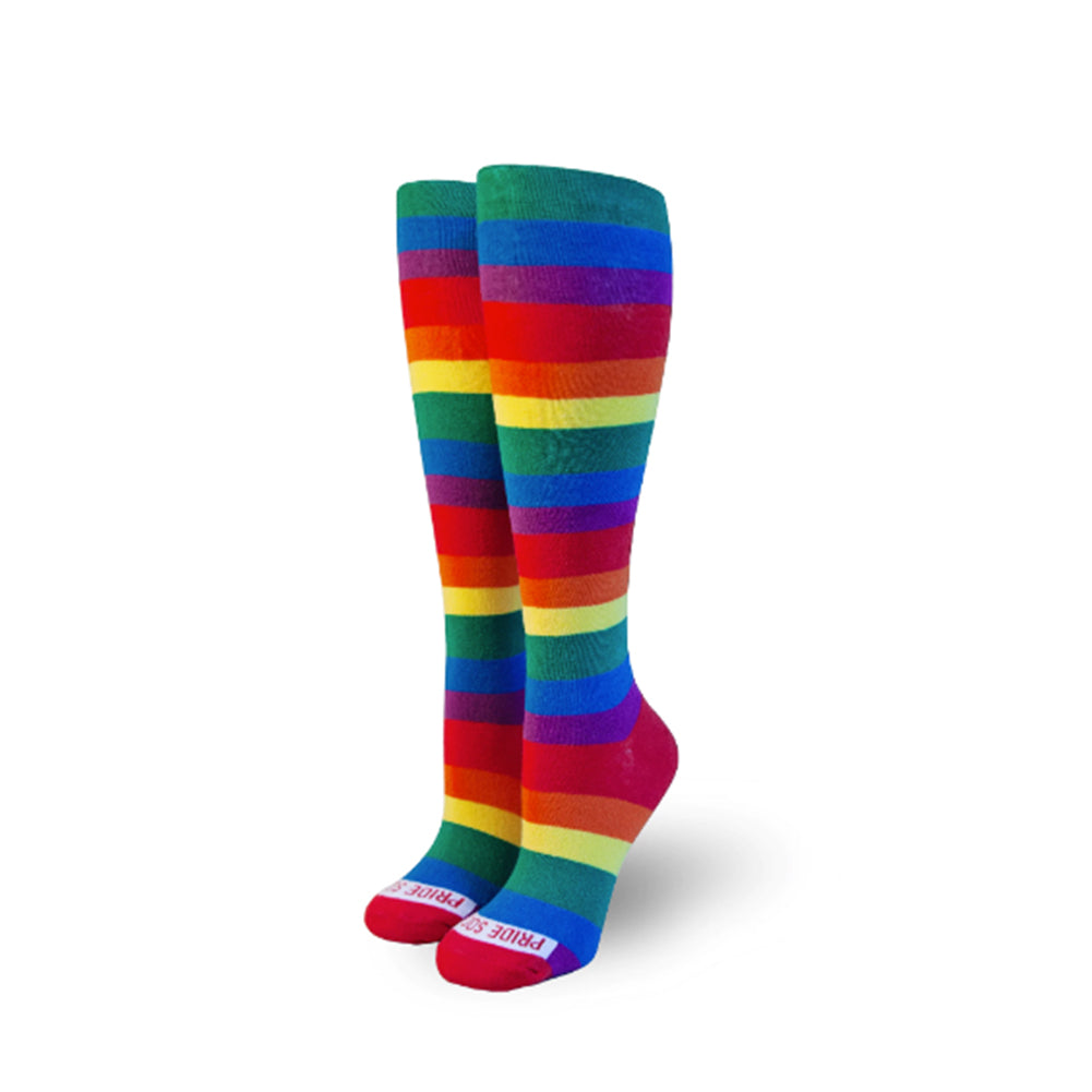 Rainbow Rising Unisex Crew - Thigh High Socks –