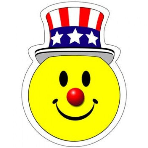 Smiley Patriotic Stickers