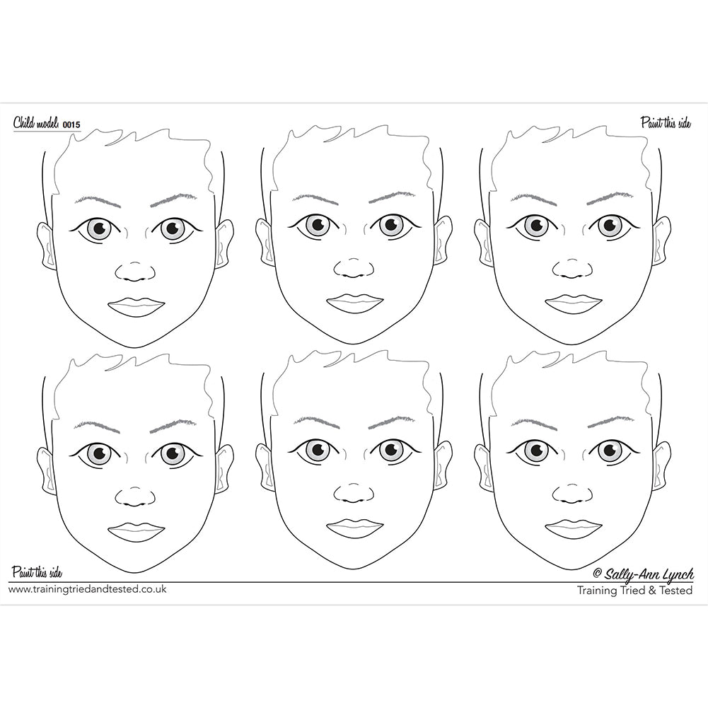Sally Ann Lynch Tried & Tested Practice Board 6 Child Faces 0021 (A2) – ClownAnt