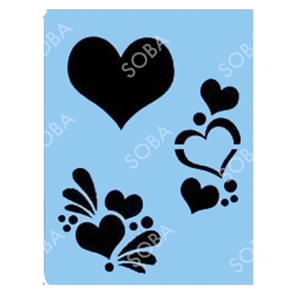 SOBA Quick EZ Stencil - Heart Effects