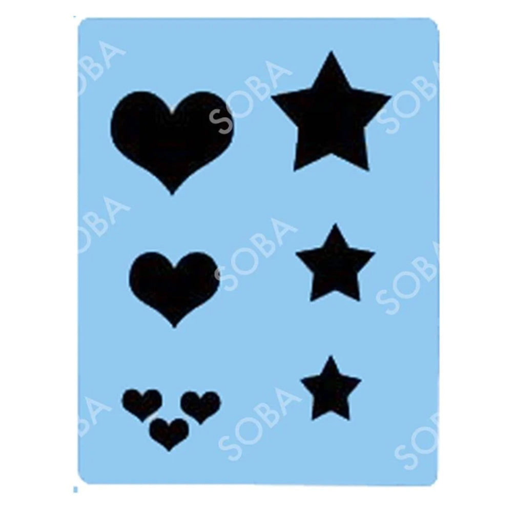SOBA Quick EZ Stencil - Hearts & Stars