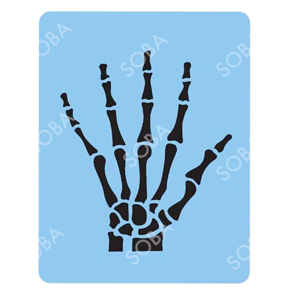 SOBA Quick EZ Stencil - Skeleton Hand (Large)