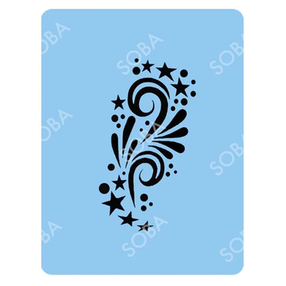SOBA Quick EZ Stencil - Stars & Swirls