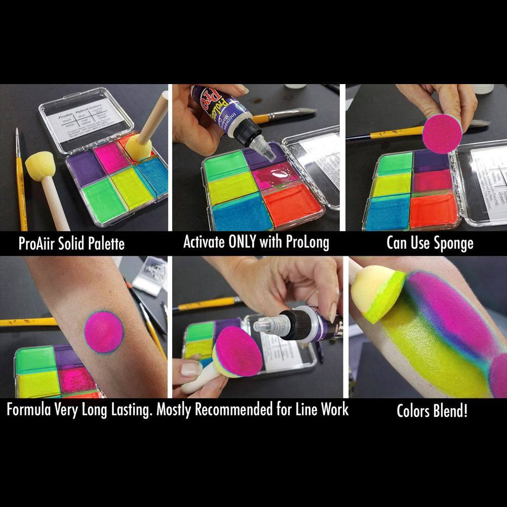 ProAiir Solids Water Resistant Makeup Palette - Neon