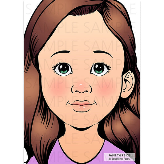 Sparkling Faces Face Painting Practice Board - Angelina
