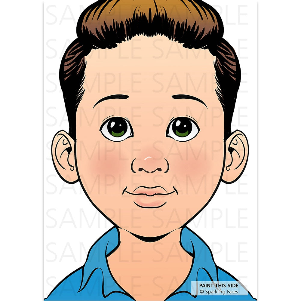 Plastic Face Painting Practice Sheets: Sparkling Faces - Alex –