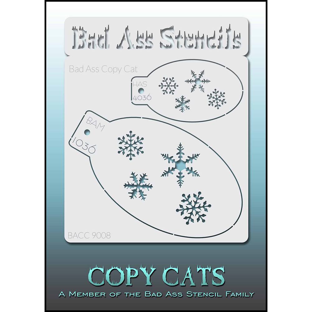 Bad Ass Copy Cat Stencils - Snowflakes (9008)