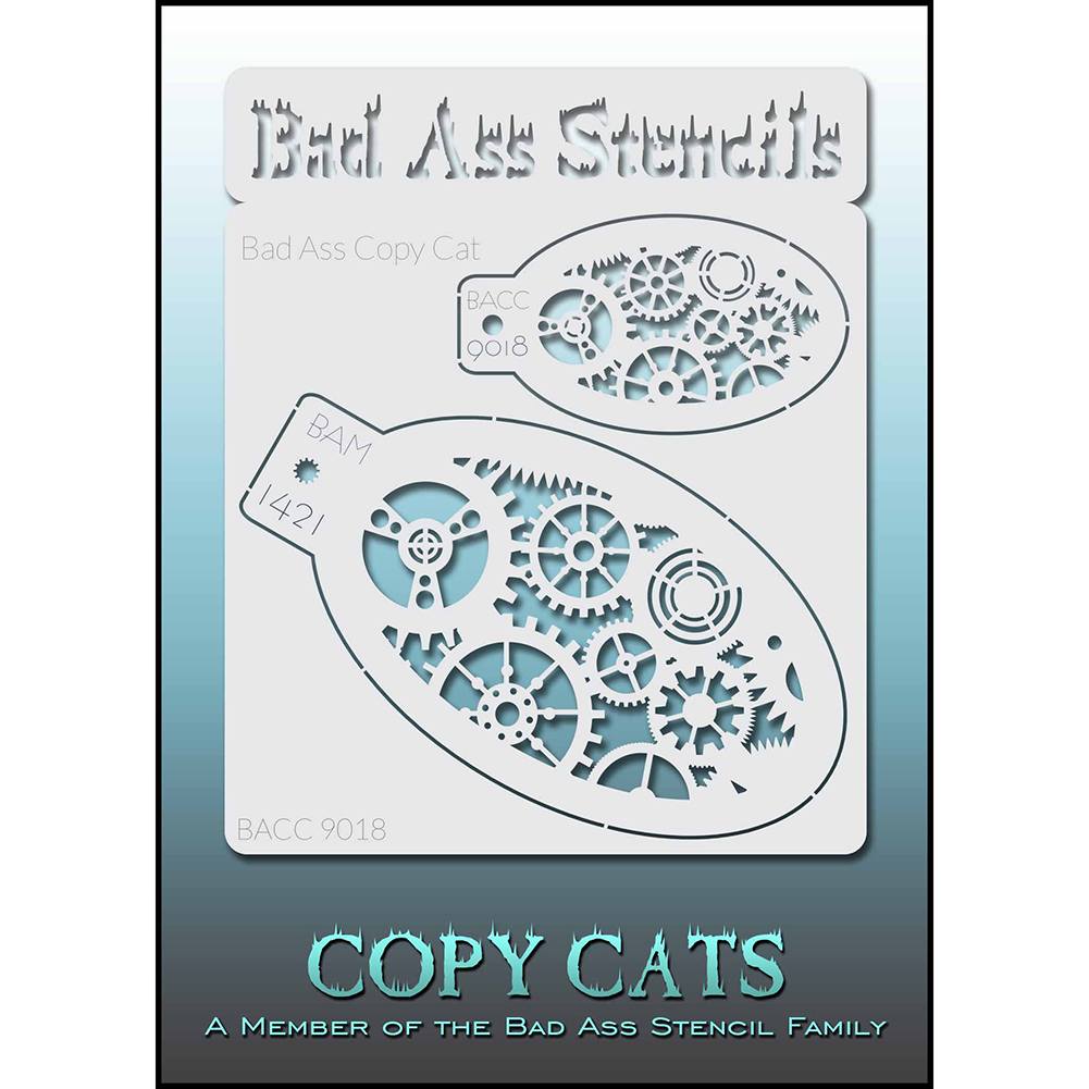 Bad Ass Copy Cat Stencils -  Gears (9018)