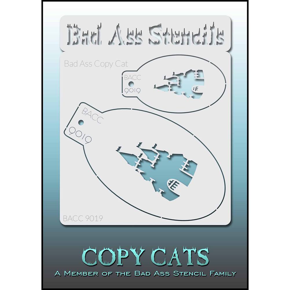 Bad Ass Copy Cat Stencils -  Castle (9019)