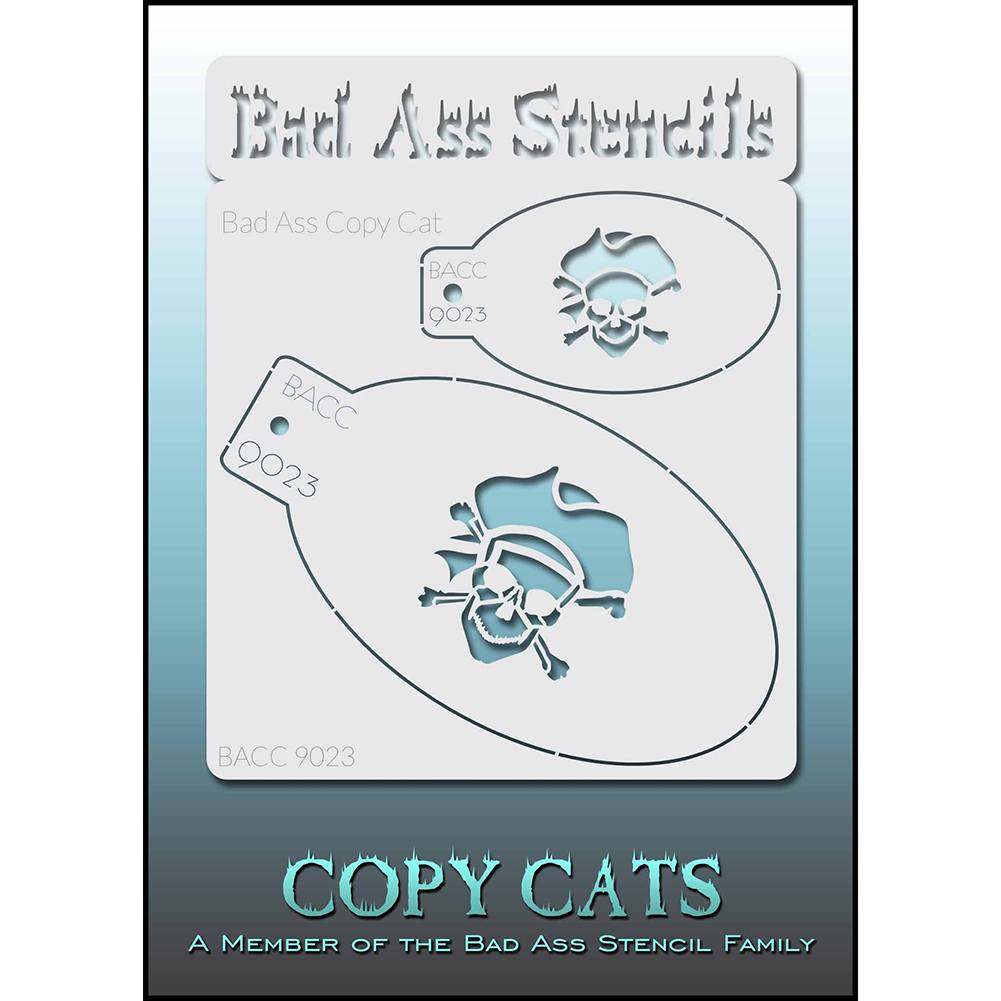 Bad Ass Copy Cat Stencils -  Pirate Skull (9023)