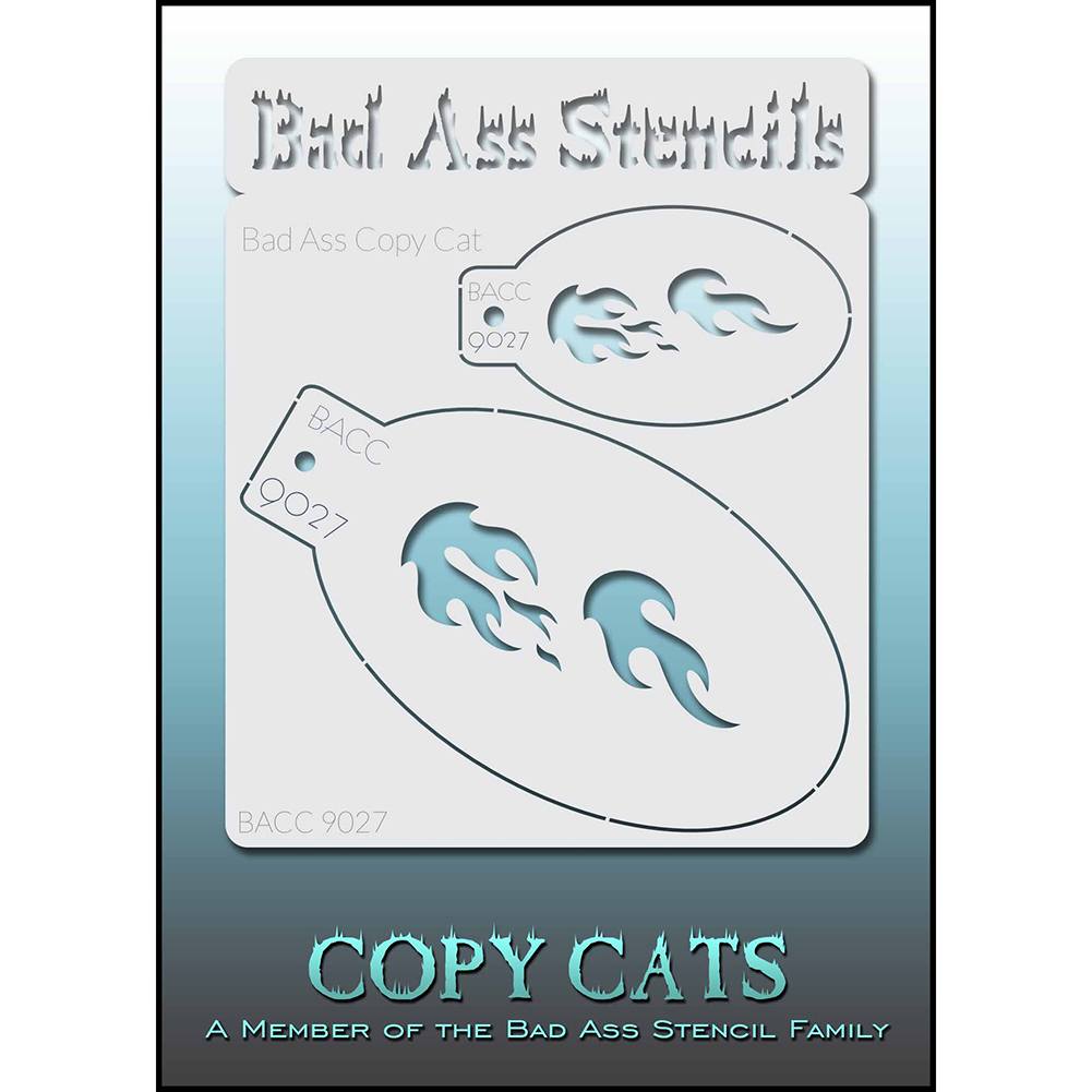 Bad Ass Copy Cat Stencils -  Flame (9027)