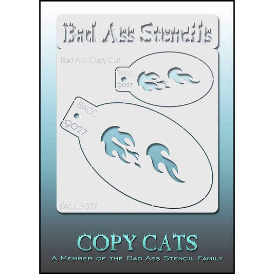 Bad Ass Copy Cat Stencils -  Flame (9027)