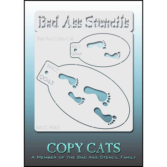 Bad Ass Copy Cat Stencils - Footprints (9043)