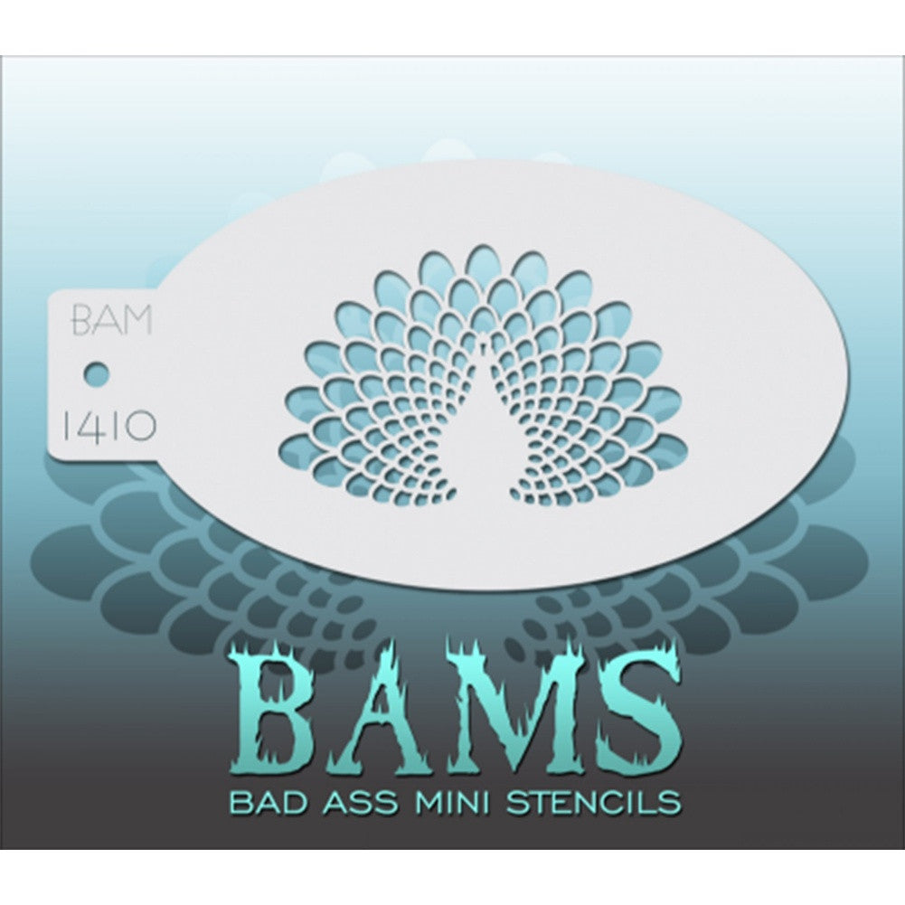 Bad Ass Mini Stencils - Peacock (BAM 1410)