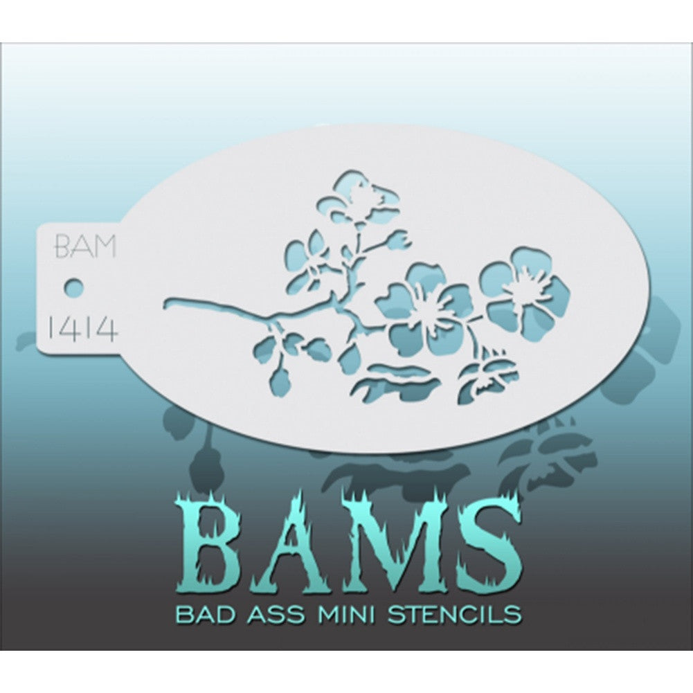 Bad Ass Mini Stencils - Wild Geraniums (BAM 1414)