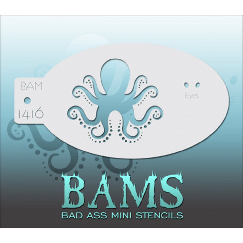 Bad Ass Mini Stencils - Octopus (BAM 1416)