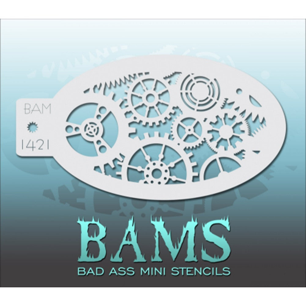Bad Ass Mini Stencils - Gears (BAM 1421)